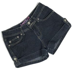 Cuffed Denim Shorts
